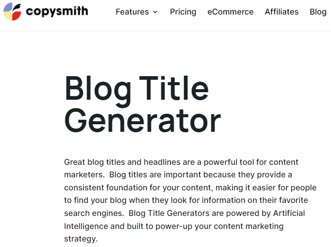 copysmith blog titel generator